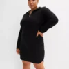 Half Zip Knitted Dress -Enchanted Styles Half Zip Knitted Dress953430FRSB