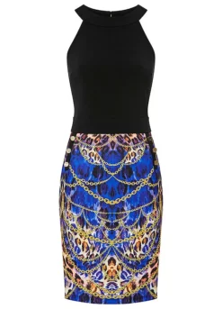 Halterneck Animal Print Dress -Enchanted Styles Halterneck Animal Print Dress945622FRSC