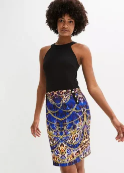 Halterneck Animal Print Dress -Enchanted Styles Halterneck Animal Print Dress945622FRSP