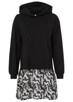 Hooded Patterned Dress -Enchanted Styles Hooded Patterned Dress945282FRSC