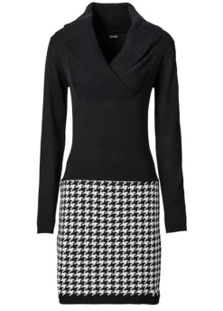 Houndstooth Jumper Dress