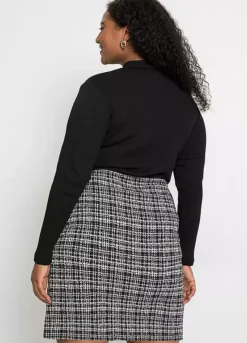 Houndstooth Two Tone Dress -Enchanted Styles Houndstooth Two Tone Dress978721FRSB W01