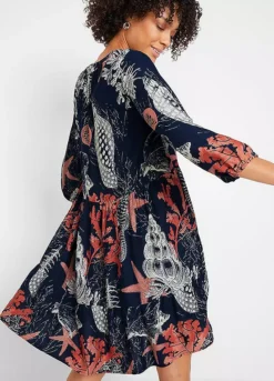 Kaftan Three Quarter Length Sleeve Dress -Enchanted Styles Kaftan Three Quarter Length Sleeve Dress954341FRSP W02