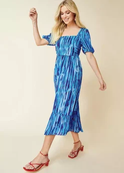 Kaleidoscope Tie Dye Print Midi Dress -Enchanted Styles Kaleidoscope Tie Dye Print Midi Dress18R925FRSP W03
