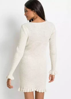 Knitted Long Sleeve Dress -Enchanted Styles Knitted Long Sleeve Dress930308FRSP W01
