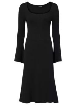 Knitted Square Neck Dress -Enchanted Styles Knitted Square Neck Dress967982FRSC