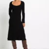 Knitted Square Neck Dress -Enchanted Styles Knitted Square Neck Dress967982FRSP