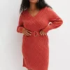 Knitted Tie Dress -Enchanted Styles Knitted Tie Dress925723FRSB