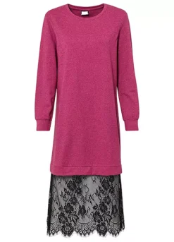 Lace Insert Sweatshirt Dress -Enchanted Styles Lace Insert Sweatshirt Dress946448FRSC