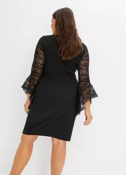 Lace Sleeve Party Dress -Enchanted Styles Lace Sleeve Party Dress905994FRSB W01