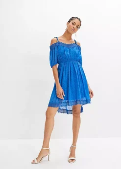 Lace Trim Cold Shoulder Dress -Enchanted Styles Lace Trim Cold Shoulder Dress932241FRSP W01