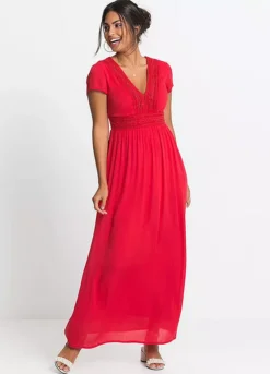 Lace Trim Maxi Dress -Enchanted Styles Lace Trim Maxi Dress931678FRSP