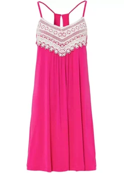 Lace Trim Summer Mini Dress -Enchanted Styles Lace Trim Summer Mini Dress942283FRSC