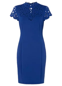 Laser Cut Party Dress -Enchanted Styles Laser Cut Party Dress934342FRSC