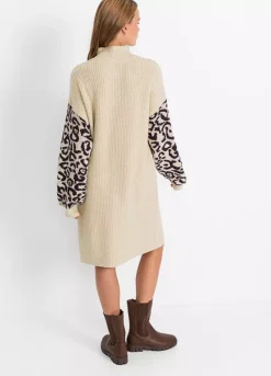 Leopard Knitted Dress -Enchanted Styles Leopard Knitted Dress968494FRSP W01