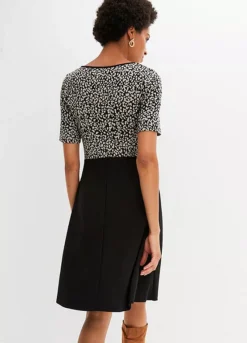 Leopard Print Short Sleeve Jersey Dress -Enchanted Styles Leopard Print Short Sleeve Jersey Dress931592FRSP W01
