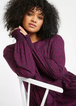 Leopard Print Tiered Dress -Enchanted Styles Leopard Print Tiered Dress962677FRSB W02