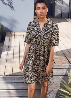 Leopard Shirt Dress -Enchanted Styles Leopard Shirt Dress967105FRSL
