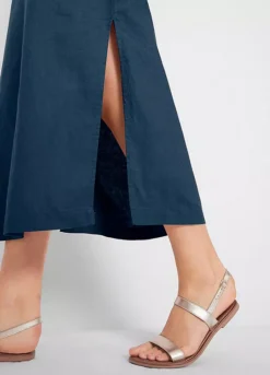 Linen Blend Maxi Dress -Enchanted Styles Linen Blend Maxi Dress915875FRSP W02