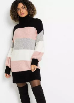 Long Block Stripe Jumper Dress