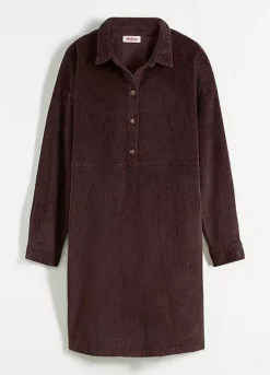 Long Sleeve Cord Shirt Dress -Enchanted Styles Long Sleeve Cord Shirt Dress926264FRSC