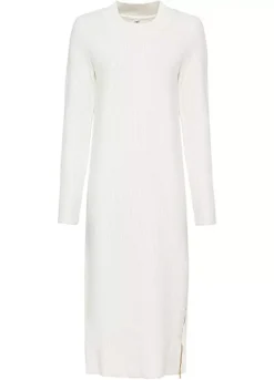 Long Sleeve Side Zip Fastening Knitted Dress -Enchanted Styles Long Sleeve Side Zip Fastening Knitted Dress918946FRSC