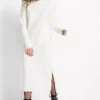 Long Sleeve Side Zip Fastening Knitted Dress -Enchanted Styles Long Sleeve Side Zip Fastening Knitted Dress918946FRSP