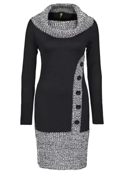 Marl Trim Jumper Dress -Enchanted Styles Marl Trim Jumper Dress938832FRSC