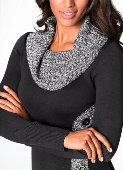 Marl Trim Jumper Dress -Enchanted Styles Marl Trim Jumper Dress938832FRSP W02