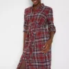 Maternity Check Shirt Dress -Enchanted Styles Maternity Check Shirt Dress975990FRSP