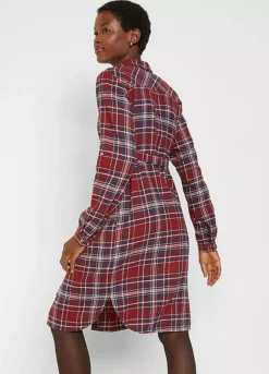 Maternity Check Shirt Dress -Enchanted Styles Maternity Check Shirt Dress975990FRSP W01