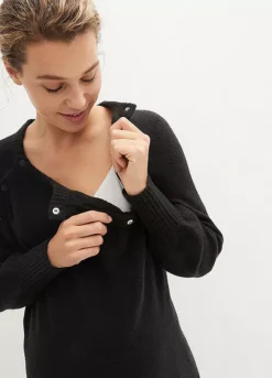 Maternity Knitted Midi Dress -Enchanted Styles Maternity Knitted Midi Dress945777FRSP W02