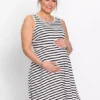 Maternity Stripy Dress -Enchanted Styles Maternity Stripy Dress909036FRSB