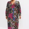 Multi Print V-Neck Maxi Dress -Enchanted Styles Multi Print V Neck Maxi Dress905385FRSB