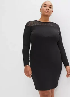 Net Collar Shift Dress