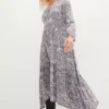 Paisley Print Jersey Midi Dress -Enchanted Styles Paisley Print Jersey Midi Dress958270FRSP