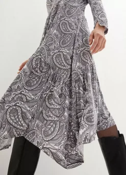 Paisley Print Jersey Midi Dress -Enchanted Styles Paisley Print Jersey Midi Dress958270FRSP W02