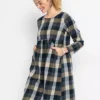 Plaid Cotton Dress -Enchanted Styles Plaid Cotton Dress911077FRSP