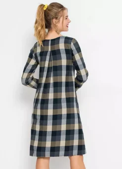 Plaid Cotton Dress -Enchanted Styles Plaid Cotton Dress911077FRSP W01