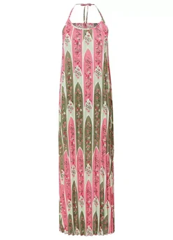Pleated Halterneck Maxi Dress -Enchanted Styles Pleated Halterneck Maxi Dress934963FRSC