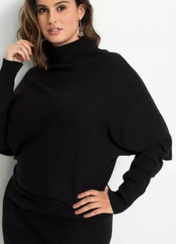 Polo Neck Knitted Dress -Enchanted Styles Polo Neck Knitted Dress926651FRSB W02