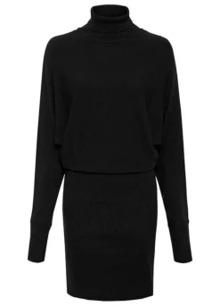 Polo Neck Knitted Dress -Enchanted Styles Polo Neck Knitted Dress926651FRSC
