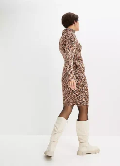 Poloneck Knitted Dress -Enchanted Styles Poloneck Knitted Dress941632FRSP W01