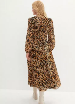 Print Belted Chiffon Dress -Enchanted Styles Print Belted Chiffon Dress909653FRSP W01