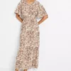 Print V-Neck Maxi Dress -Enchanted Styles Print V Neck Maxi Dress947980FRSP