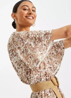 Print V-Neck Maxi Dress -Enchanted Styles Print V Neck Maxi Dress947980FRSP W02