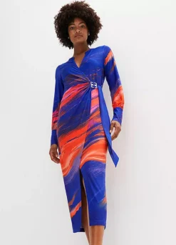 Printed Buckle Midi Dress -Enchanted Styles Printed Buckle Midi Dress907439FRSP