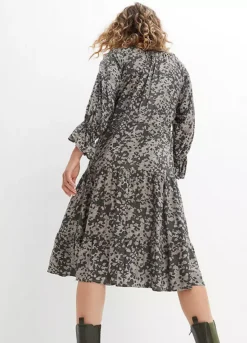 Printed Chiffon Midi Dress -Enchanted Styles Printed Chiffon Midi Dress952988FRSP W01