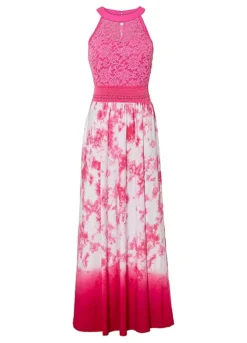 Printed Lace Detail Maxi Dress -Enchanted Styles Printed Lace Detail Maxi Dress949374FRSC