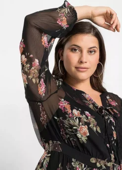 Printed Midi Dress -Enchanted Styles Printed Midi Dress925196FRSB W02